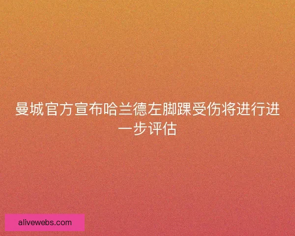 曼城官方宣布哈兰德左脚踝受伤将进行进一步评估