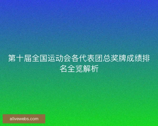 第十届全国运动会各代表团总奖牌成绩排名全览解析